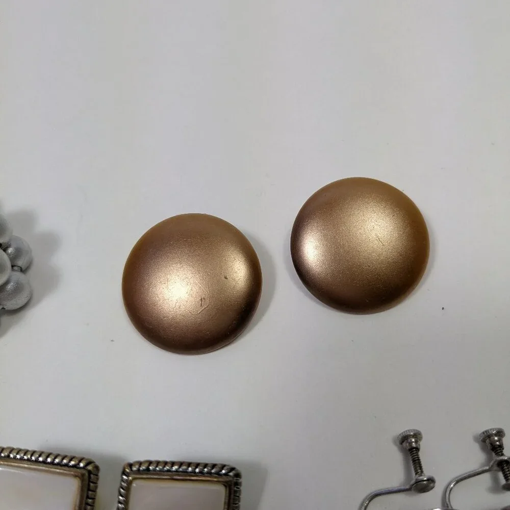 Clip On Earring Lot 5  Fashion Jewelry  Ready to Wear Variety Colors Styles